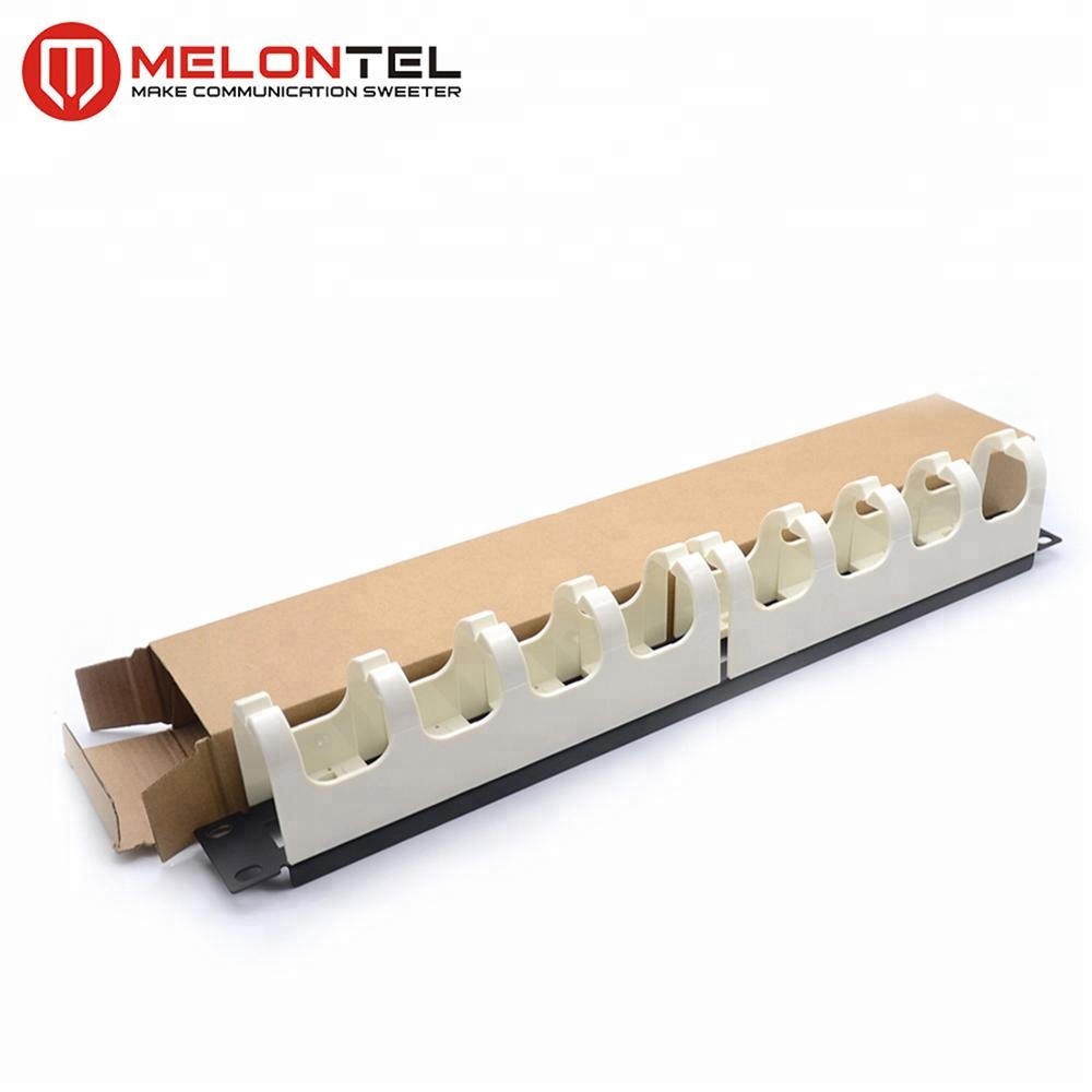 MT-4417 1U 19 Inch Type White Plastic Cable Manager Management Horizontal Cable Organizer