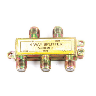 MT-7001-C4 5-900MHz 4 Way CATV Splitter CATV F Connector Coaxial Splitter