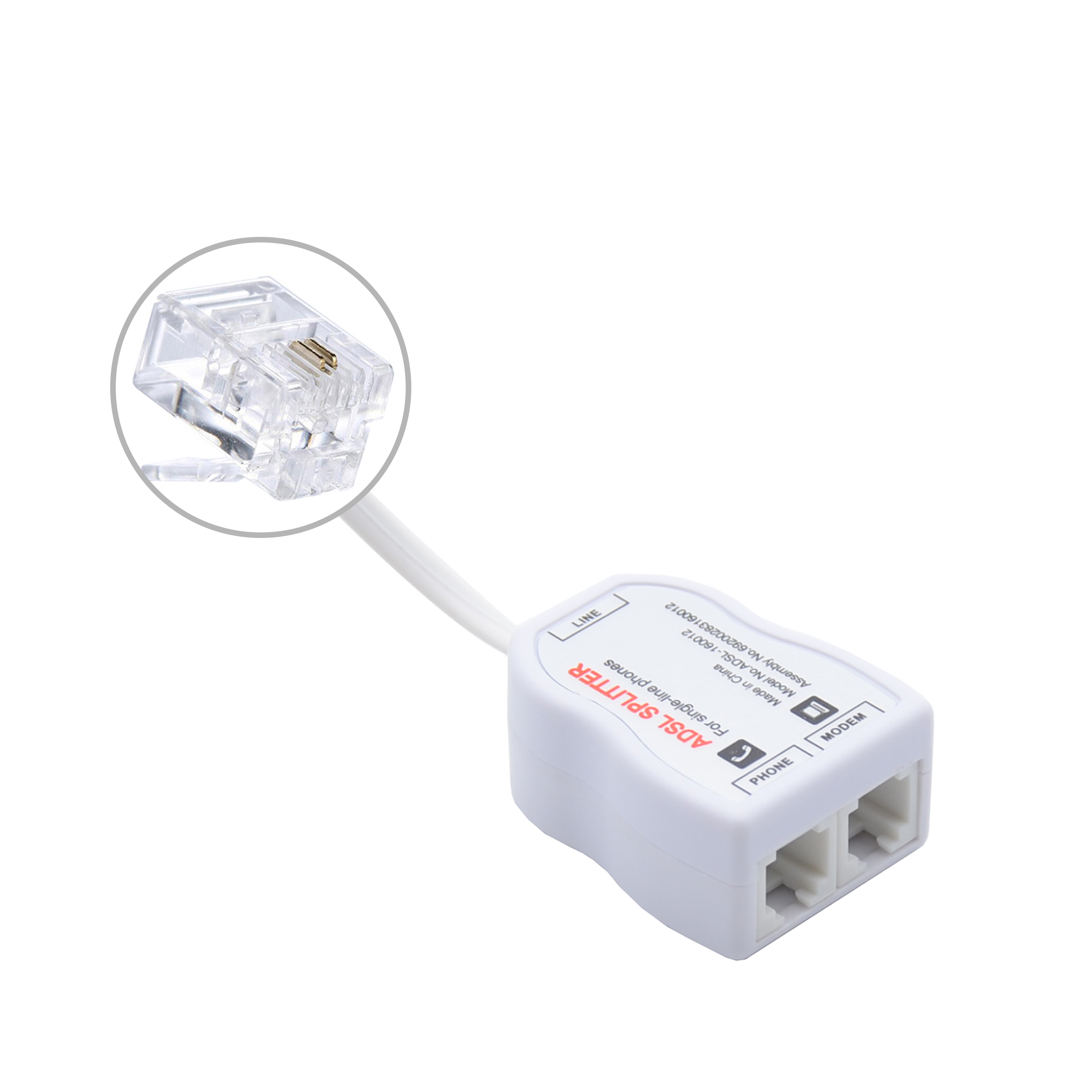 MT-5705 ADSL Splitter with Cable ADSL Splitter Cable MDF VDSL Filter VDSL Modem Splitter