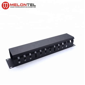 MT-4465 2U 19 Inch Cable Manager With Metal Cover Metal Ring/Cover