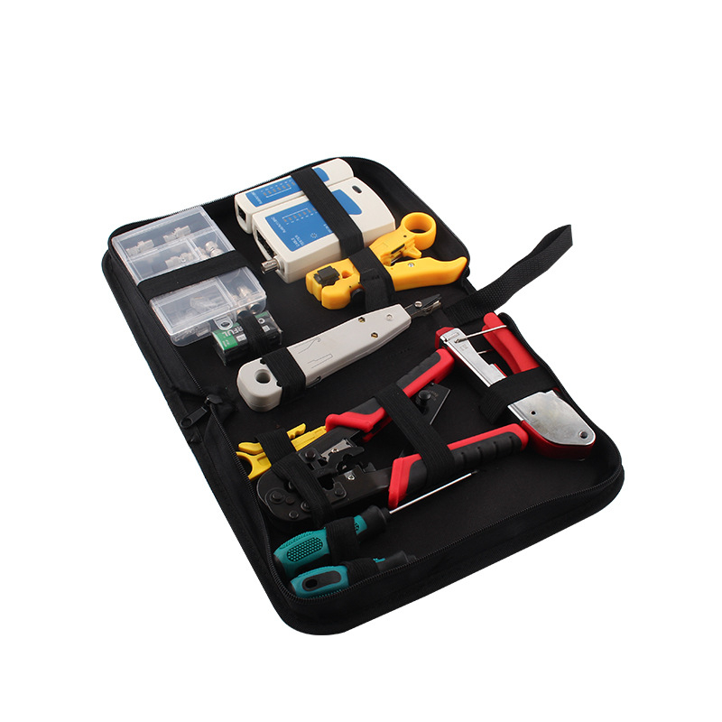 MT-8434 13pcs RG59 RG6 Coaxial Tool Kit Multifunction Computer RJ45 Network Termination Tools Kits