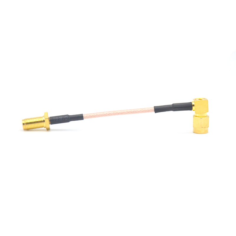 MT-7216 8CM RG316 RF Cable Outer Screw Inner Hole Female SMA To L Type SMA Male Connector Coaxial Cable