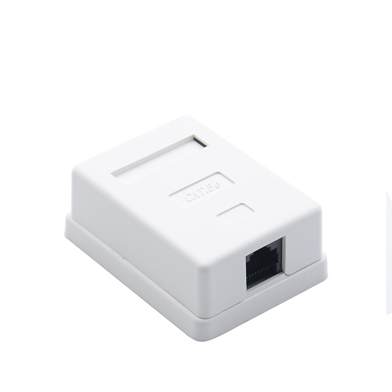 MT-5825 1 Port RJ45 Wall Outlet Single Port RJ45 Surface Mount Box CAT.5E CAT.6 UTP Type