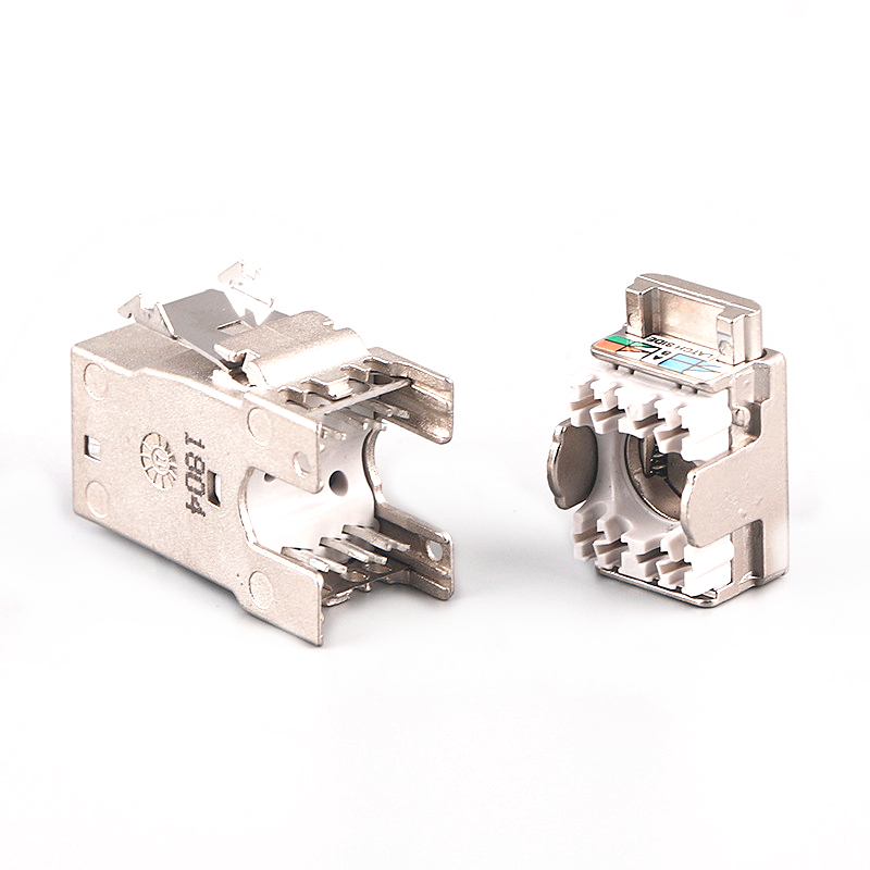 MT-5210 Toolless Cat.6 Cat.6a RJ45 Cat6 FTP Shielded 8p8c Keystone Jack Modular Connector