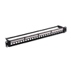 MT-4213 Hot Sale Blank STP Type 1U 24 Port 19 Inch Blank Patch Panel with Cable Manger