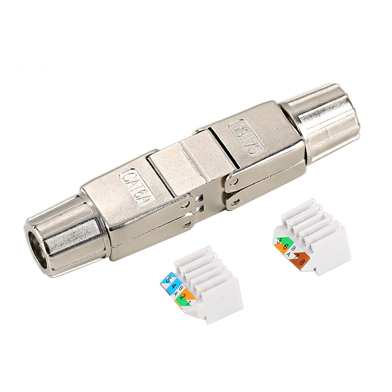 MT-5064 Cat6 Cat6a Cat7 Shielded Toolless Keystone Jack Network Cable Extender Rj45 Fully Shielded Module Plug Connector