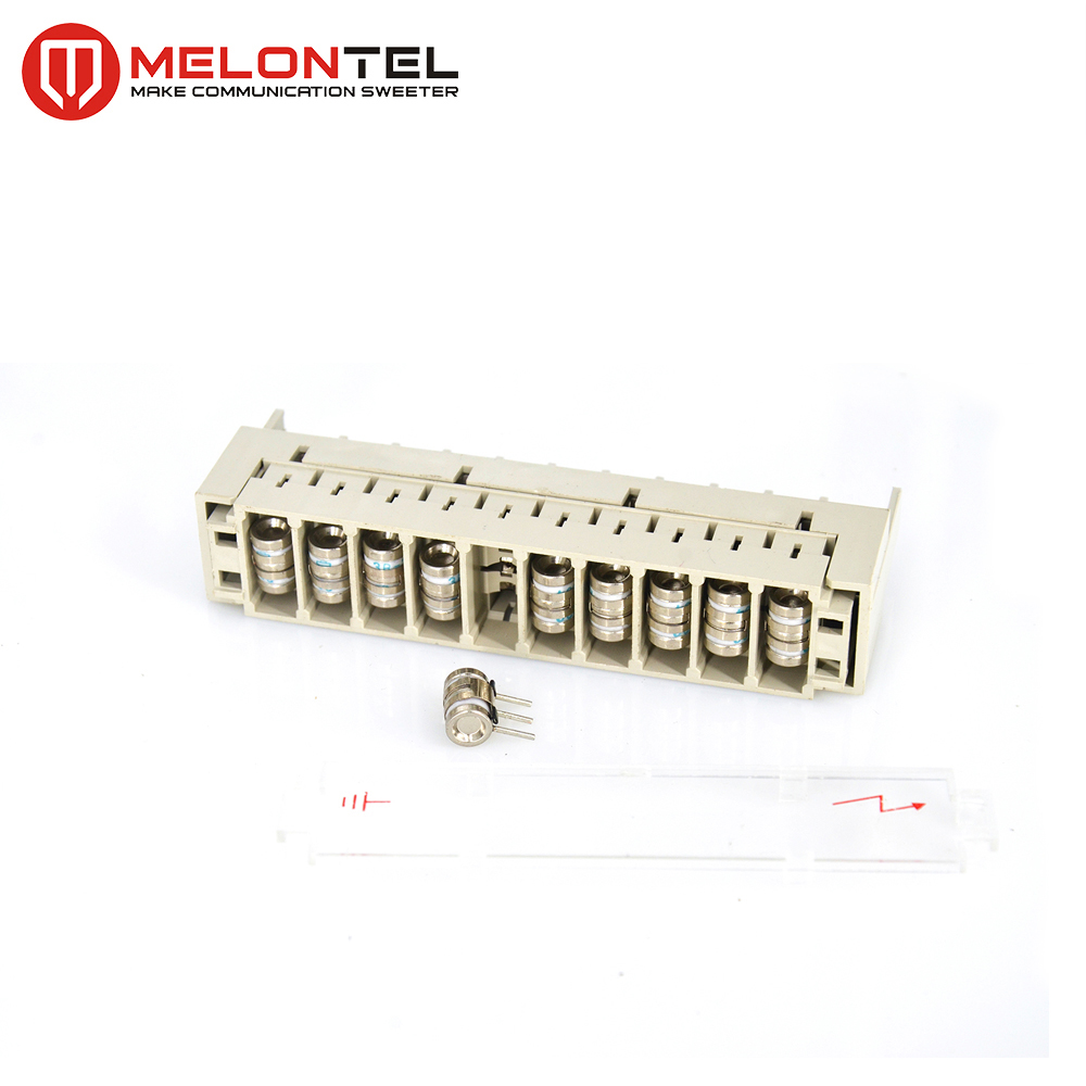 MT-2113 10 pair protection magazine ABS PBT protection strip krone arrester magazine with GDT