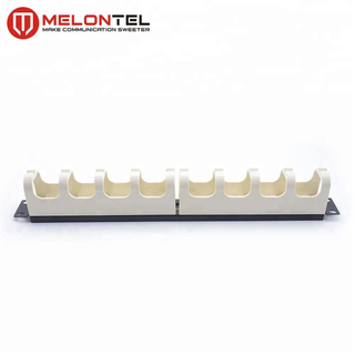 MT-4417 1U 19 Inch Type White Plastic Cable Manager Management Horizontal Cable Organizer